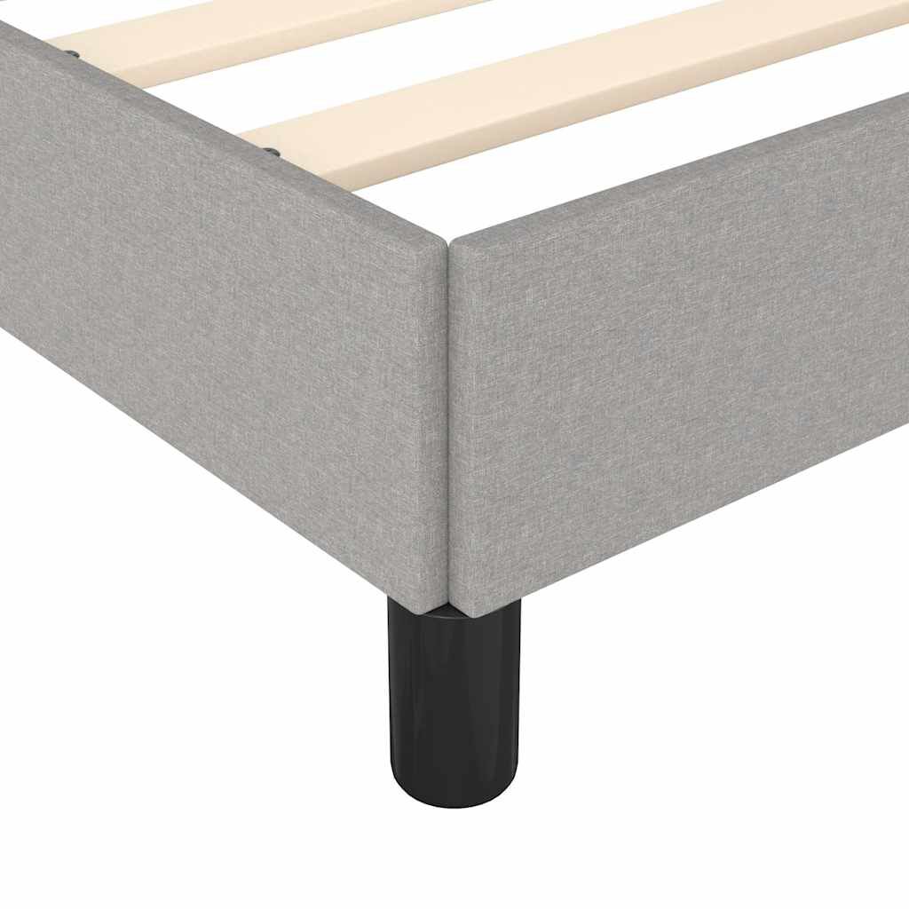 vidaXL Bed Frame without Mattress Light Grey 100x203 cm Twin XL Fabric