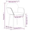 vidaXL Dining Chairs 2 pcs Dark Grey Fabric and Faux Leather
