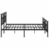 vidaXL Metal Bed Frame without Mattress with Footboard Black 193x203cm