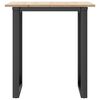 vidaXL Dining Table O-Frame 70x70x75 cm Solid Wood Pine and Steel