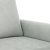 vidaXL 3 Piece Sofa Set with Pillows Light Grey Velvet