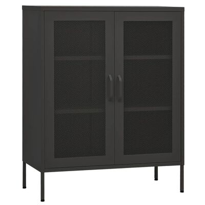 vidaXL Storage Cabinet Anthracite 80x35x101.5 cm Steel