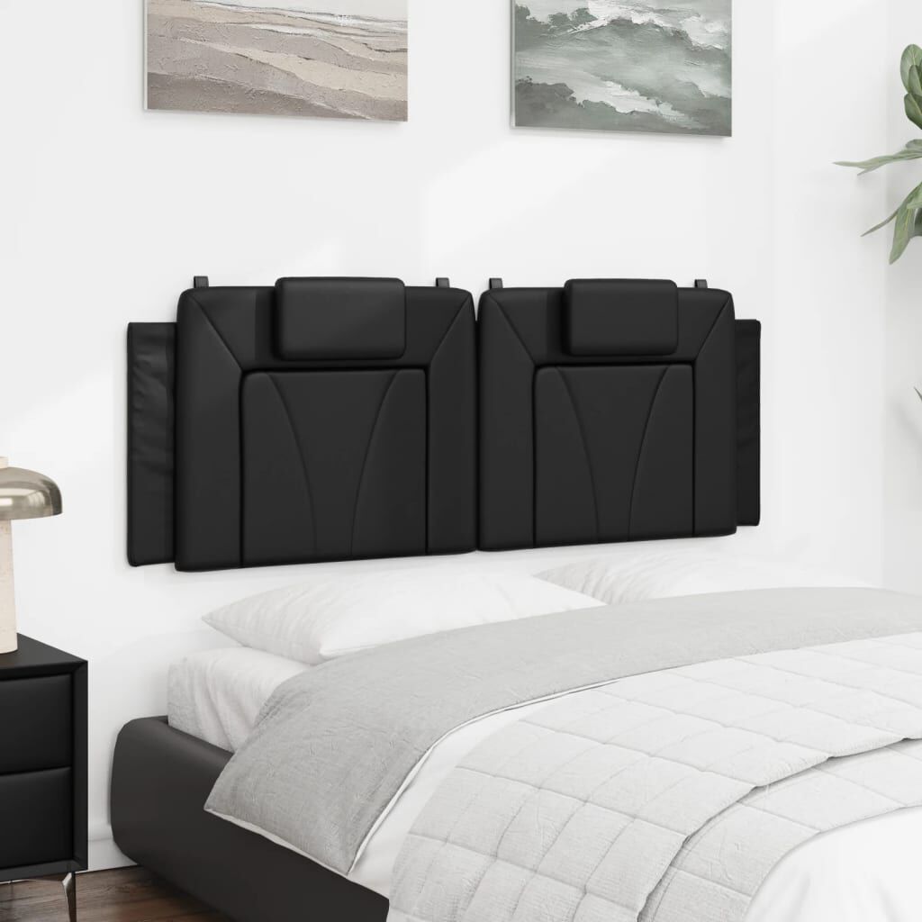 vidaXL Headboard Cushion "Viana" Black 153 cm Faux Leather