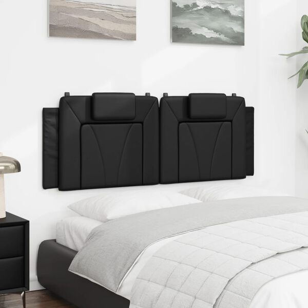 vidaXL Headboard Cushion "Viana" Black 153 cm Faux Leather