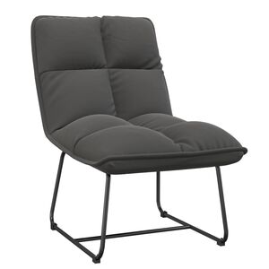 vidaXL Leisure Chair with Metal Frame Dark Grey Velvet