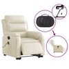 vidaXL Electric Stand up Massage Recliner Chair Cream Faux Leather