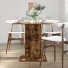 vidaXL Dining Table Smoked Oak 80x80x75 cm Engineered Wood