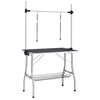 vidaXL Adjustable Dog Grooming Table with 2 Loops and Basket