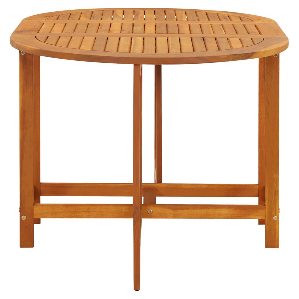 vidaXL Garden Table 130x90x72 cm Solid Acacia Wood