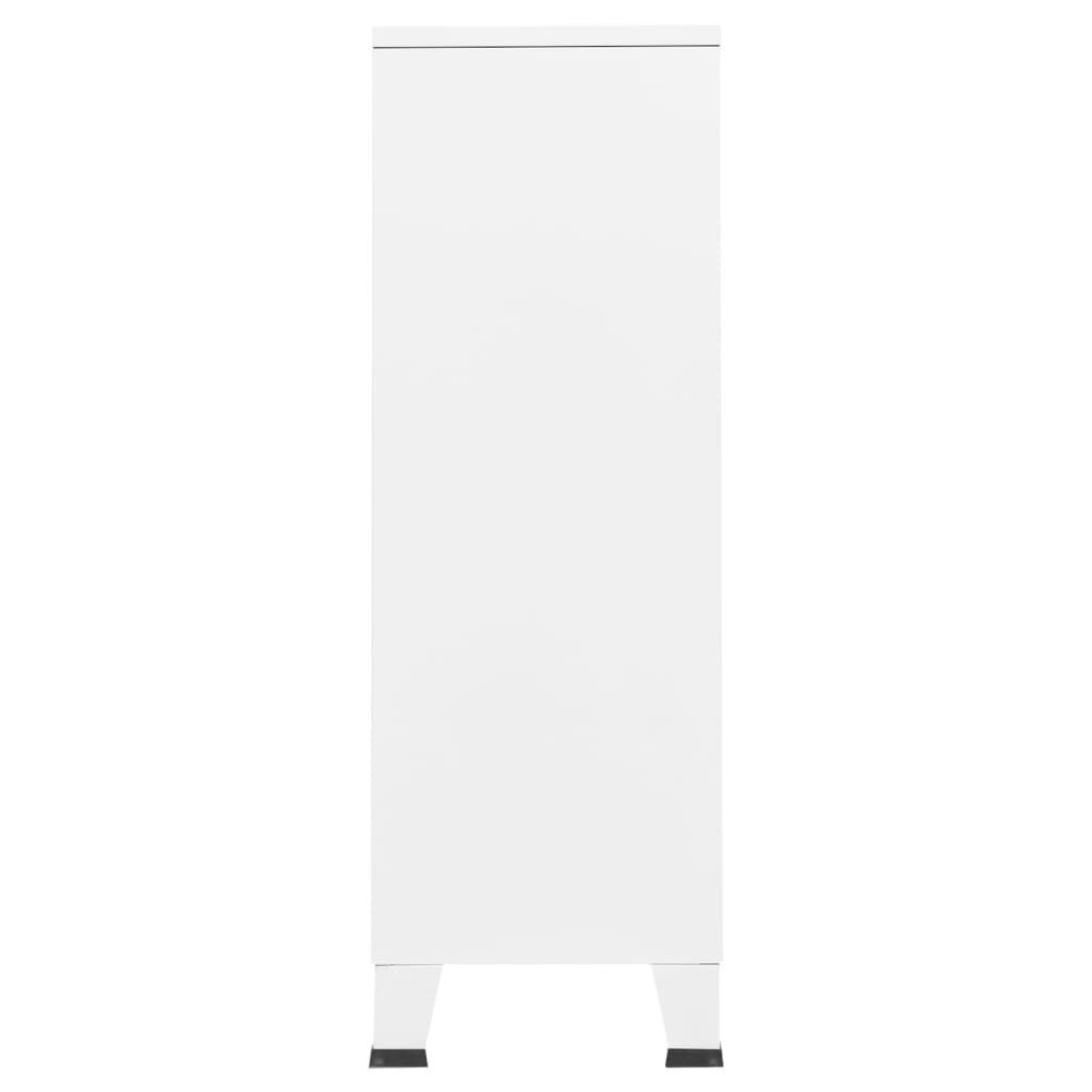 vidaXL Industrial Wardrobe White 67x35x107 cm Steel