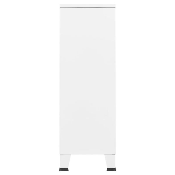 vidaXL Industrial Wardrobe White 67x35x107 cm Steel