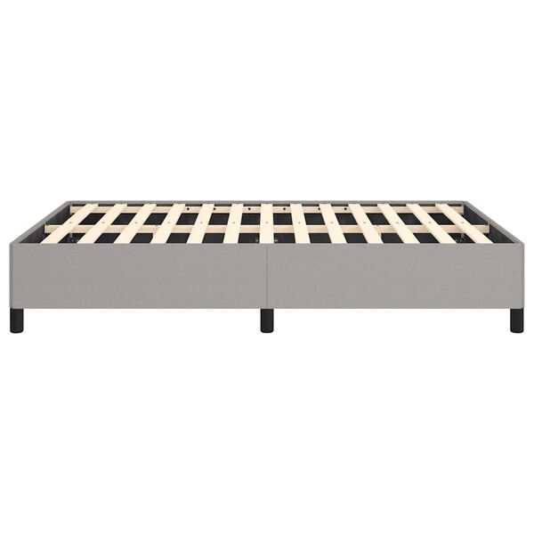 vidaXL Bed Frame without Mattress Light Grey 137x190 cm Full Fabric