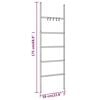 vidaXL Towel Rack Ladder with 5 Tiers Black 58x175 cm Iron