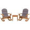 vidaXL 3 Piece Adirondack Garden Lounge Set Solid Wood Acacia