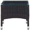 vidaXL 4 Piece Garden Lounge Set with Cushions Poly Rattan Black