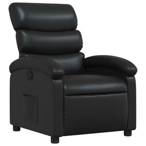 vidaXL Recliner Chair Black Faux Leather