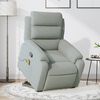 vidaXL Stand up Massage Recliner Chair Light Grey Velvet
