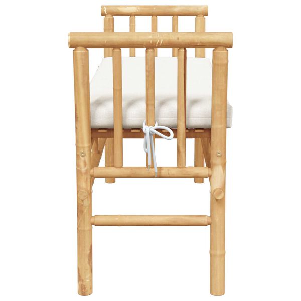 vidaXL Garden Bench with Cushion 110 cm Bamboo