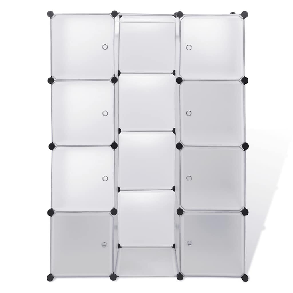 vidaXL Modular Cabinet with 9 Compartments 109x36.5x143 cm White