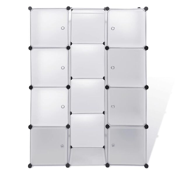 vidaXL Modular Cabinet with 9 Compartments 109x36.5x143 cm White