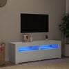 vidaXL TV Cabinet with LED Lights White 120x35x40 cm
