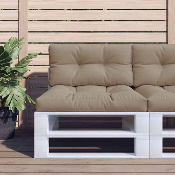 vidaXL Pallet Cushion Taupe 80x40x12 cm Fabric