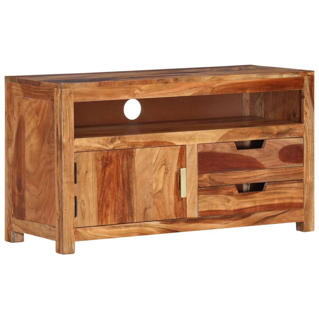 vidaXL TV Cabinet 90x34.5x50 cm Solid Wood Acacia