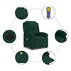 vidaXL Electric Massage Recliner Chair Dark Green Velvet
