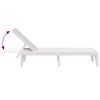 vidaXL Sun Lounger White 186x60x29 cm PP