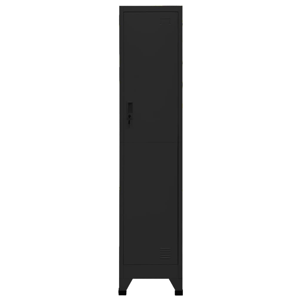 vidaXL Locker Cabinet Black 38x45x180 cm Steel