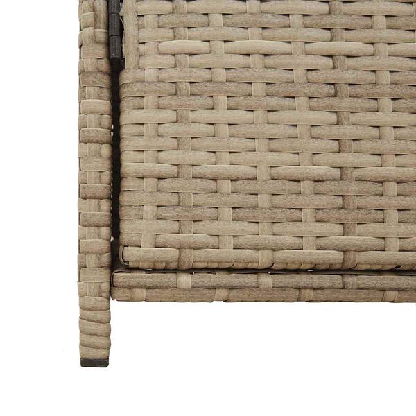 vidaXL Garden Storage Cabinet Beige 83x45x76 cm Poly Rattan