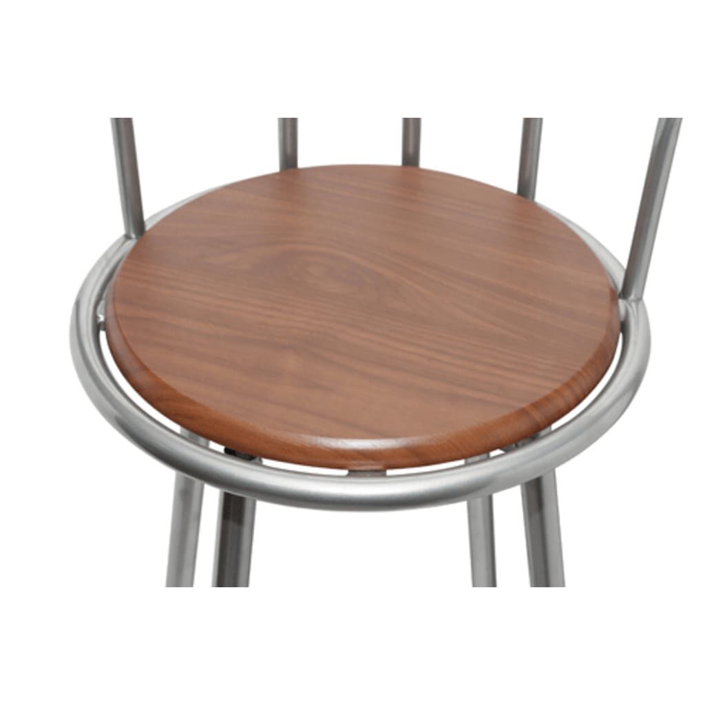 vidaXL Bar Stools 2 pcs Brown Steel