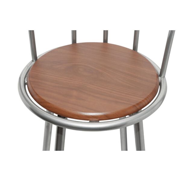 vidaXL Bar Stools 2 pcs Brown Steel