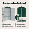 vidaXL Garden Shed Green 116x45x175 cm Galvanised Steel