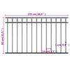 vidaXL Fence Panel Steel 1.7x0.8 m Black