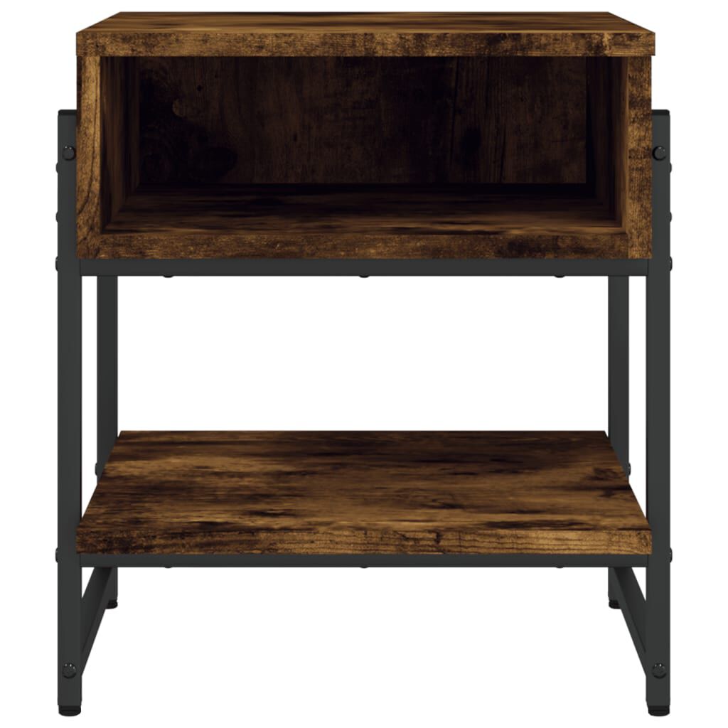 vidaXL Coffee Table Smoked Oak 40x40x45 cm Engineered Wood