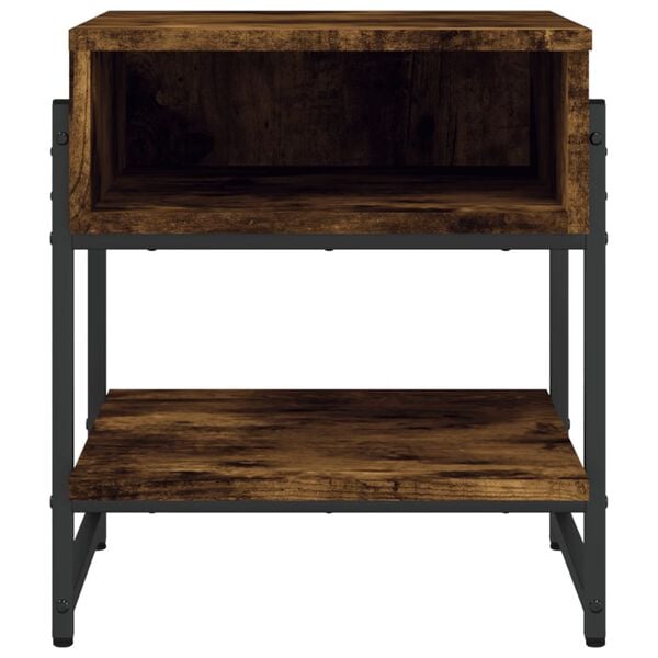 vidaXL Coffee Table Smoked Oak 40x40x45 cm Engineered Wood