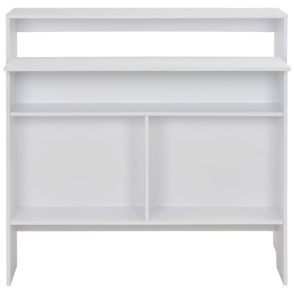 vidaXL Bar Table with 2 Table Tops White 130x40x120 cm