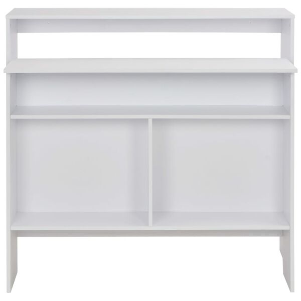 vidaXL Bar Table with 2 Table Tops White 130x40x120 cm