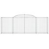 vidaXL Arched Gabion Baskets 8 pcs 300x50x100/120 cm Galvanised Iron