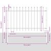 vidaXL Garden Fence 9 pcs Grey 15.3 x 1.2 m Powder-coated Steel