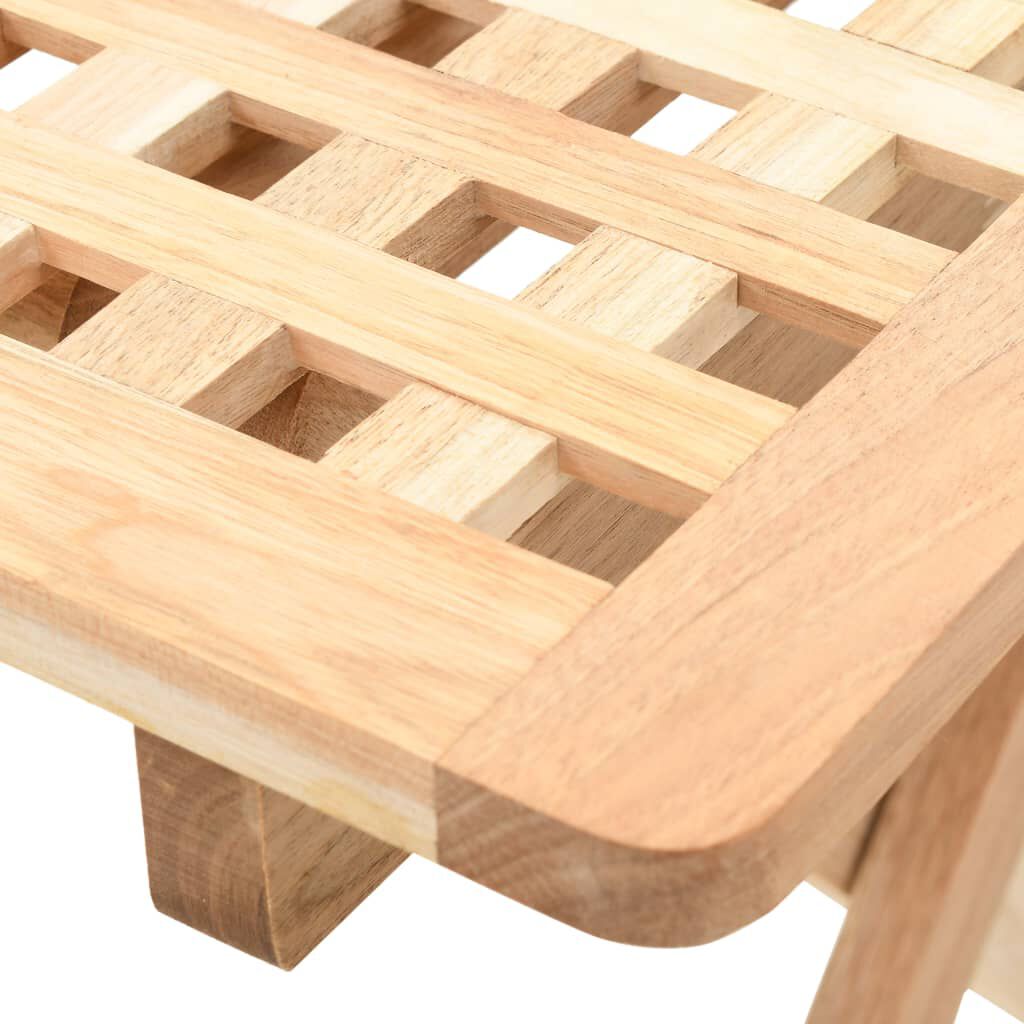 vidaXL Foldable Side Table Solid Walnut Wood 50x50x49 cm