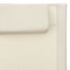 vidaXL Sun Lounger Textilene Cream and Grey