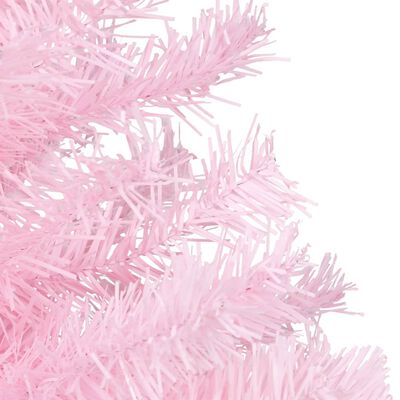 vidaXL Artificial Pre-lit Christmas Tree with Ball Set Pink 120 cm PVC