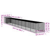 vidaXL Chicken Cage with Run Anthracite 110x1017x110 cm Galvanised Steel