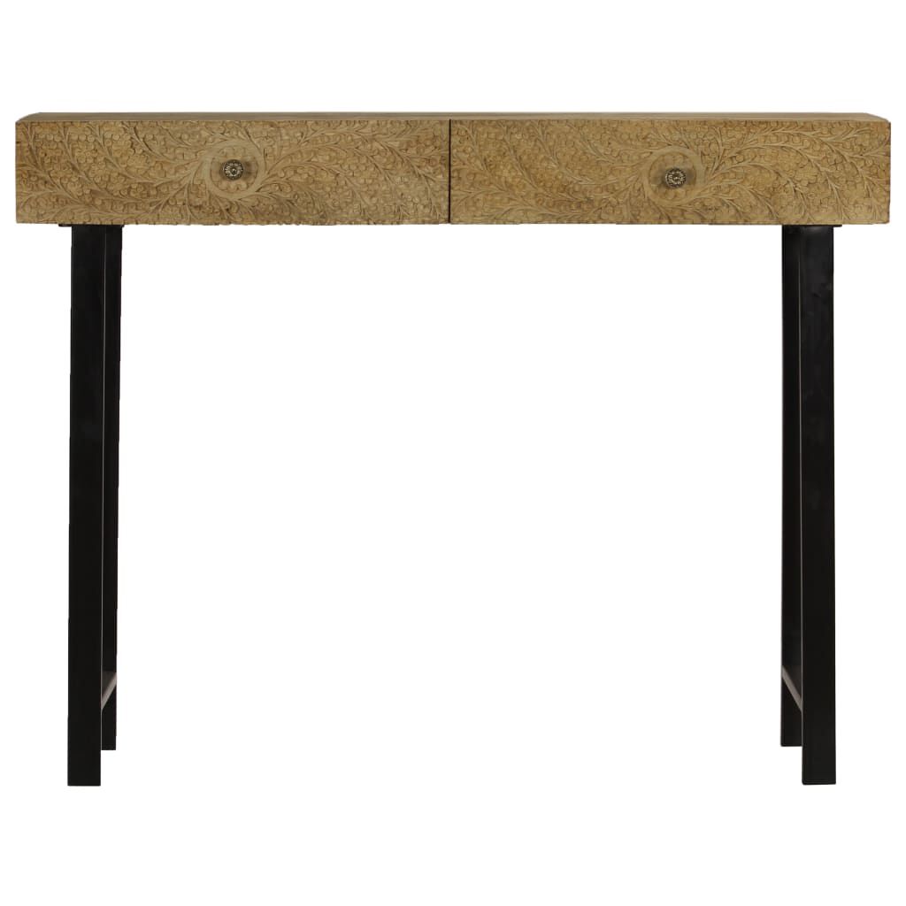 vidaXL Console Table Solid Mango Wood 102x30x79 cm