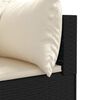vidaXL 6 Piece Garden Lounge Set with Cushions Black Poly Rattan
