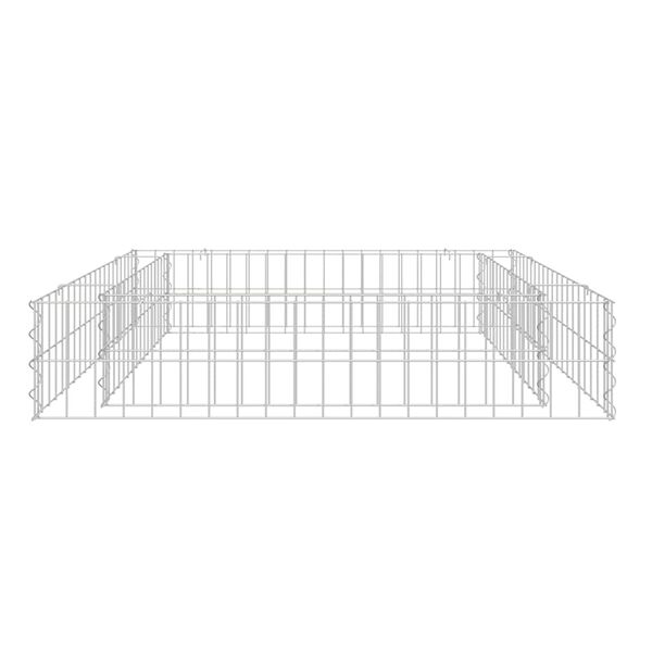 vidaXL Gabion Raised Bed Galvanised Steel 100x100x20 cm