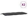 vidaXL Garden Bench Cushions 2 pcs Melange Anthracite 120x50x7 cm Fabric