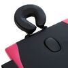 vidaXL Foldable Massage Table 4 Zones Wood Black and Pink